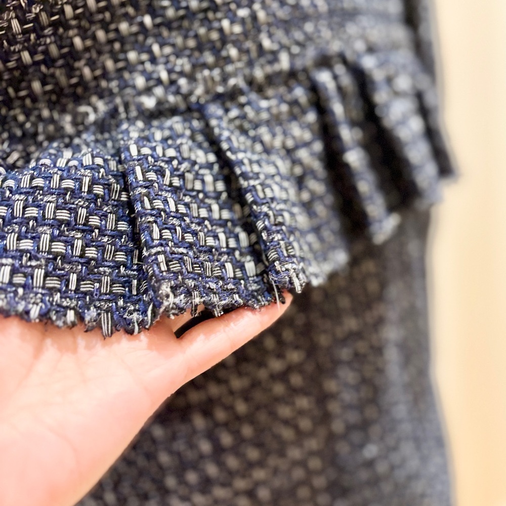 Ann Taylor Navy Tweed Blazer - Picture 2 of 10